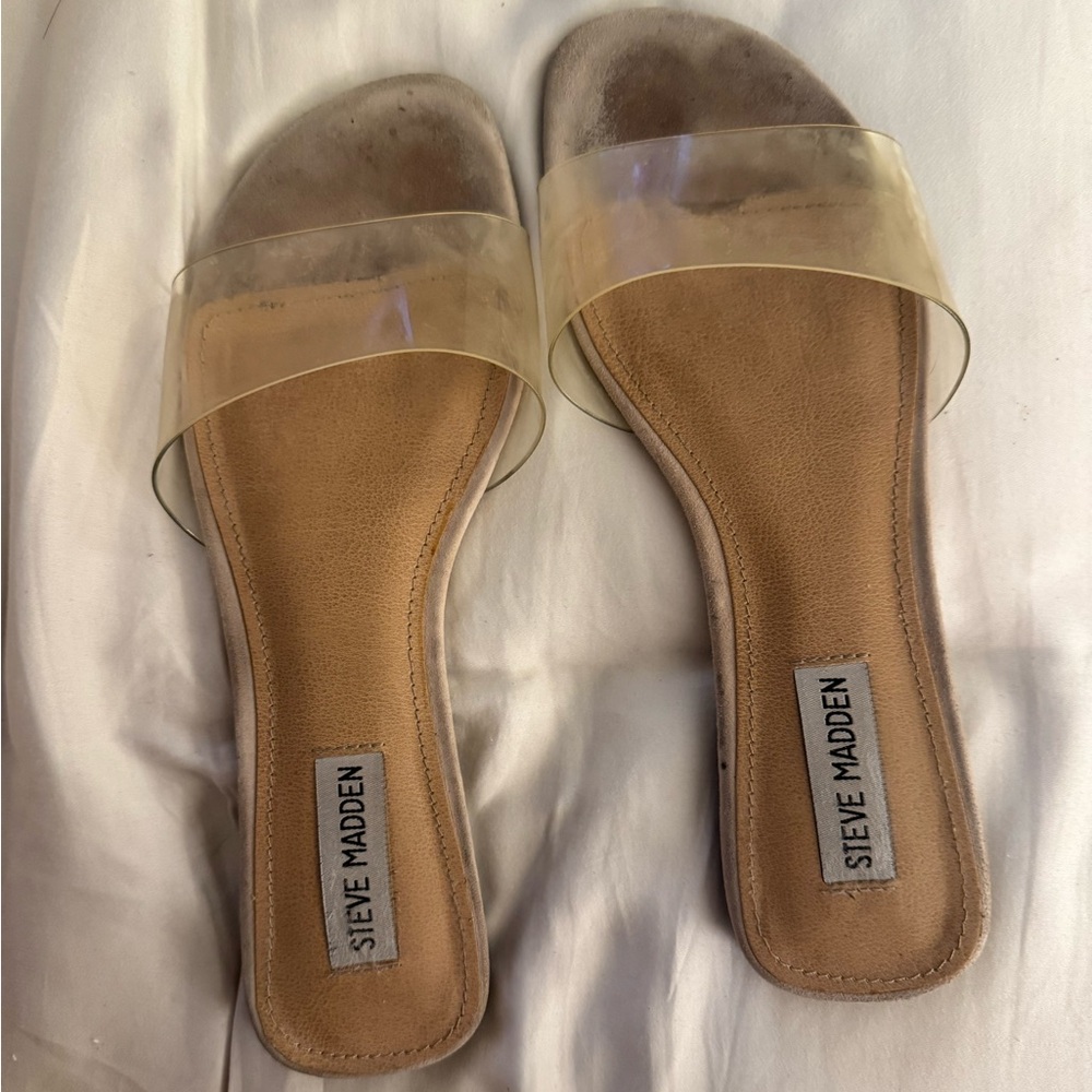 Steve Madden Tan Minimalist Sandals